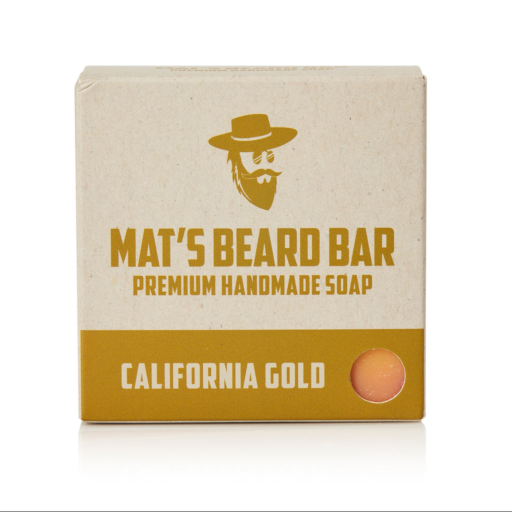 California Gold Handmade Soap USA Store Mat's Beard Bar